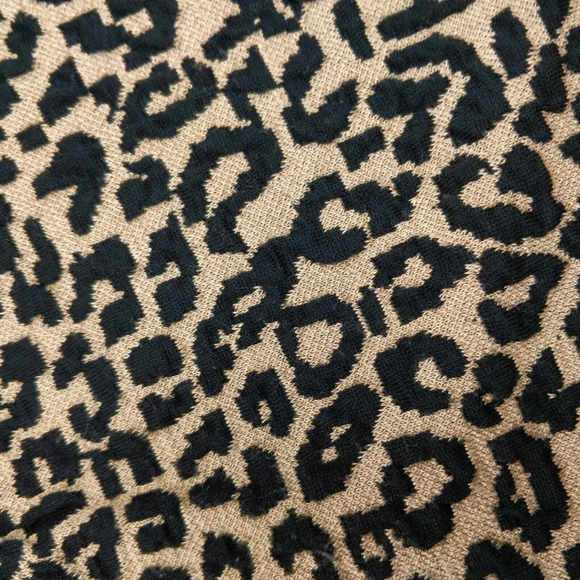 Sea New York Mini Dress Ruched Leopard Animal Print Short Sleeve Black Tan 2 - Picture 8 of 12